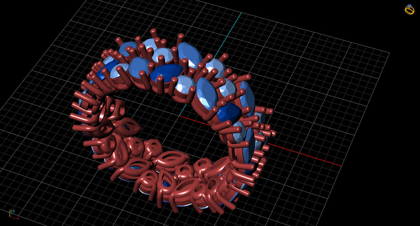 Tiffany ring 3D print model_4