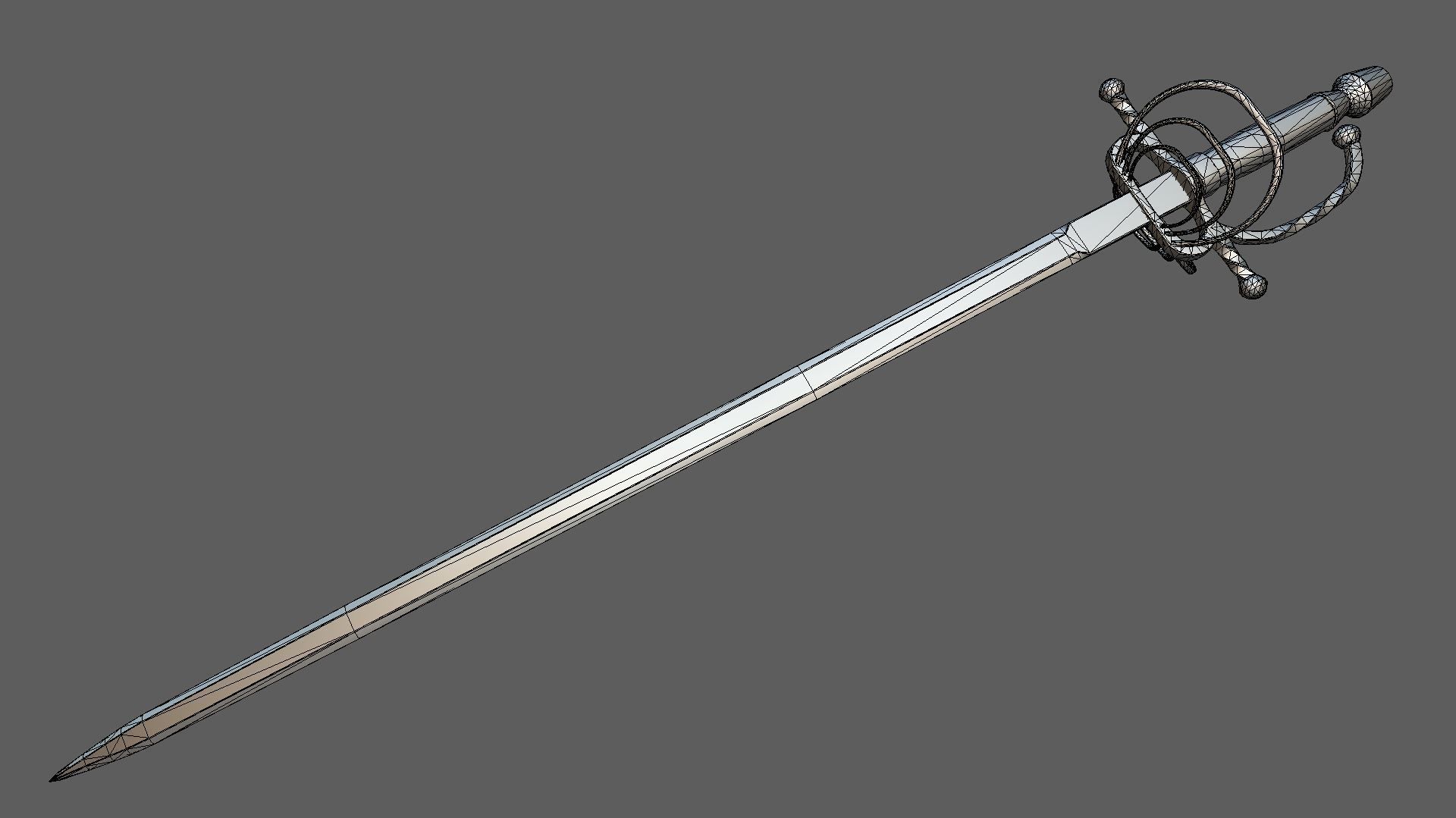 3D model Clamshell Rapier VR / AR / lowpoly CGTrader