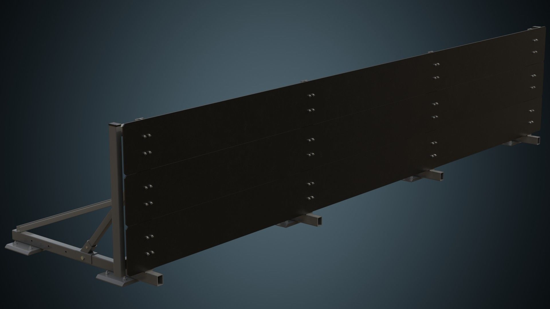 Traffic Barrier 5A Low-poly 3D model_1