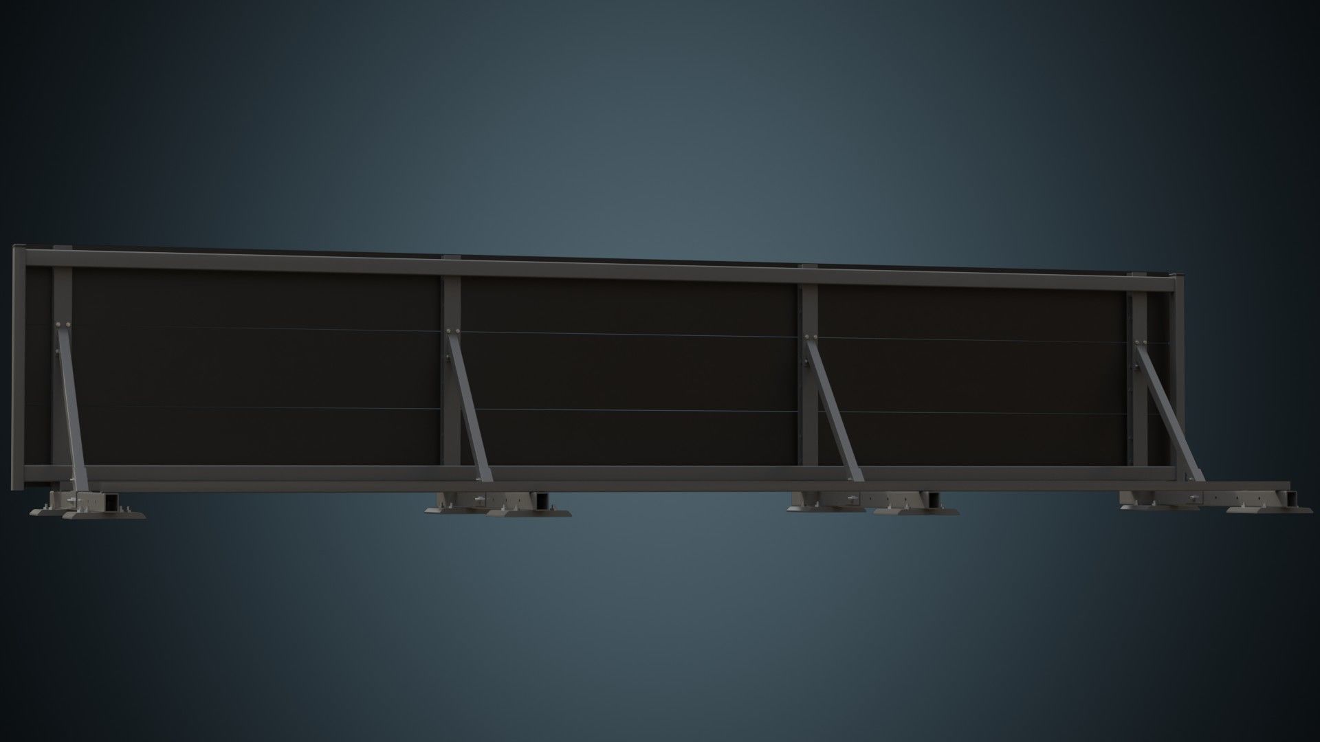 Traffic Barrier 5A Low-poly 3D model_3
