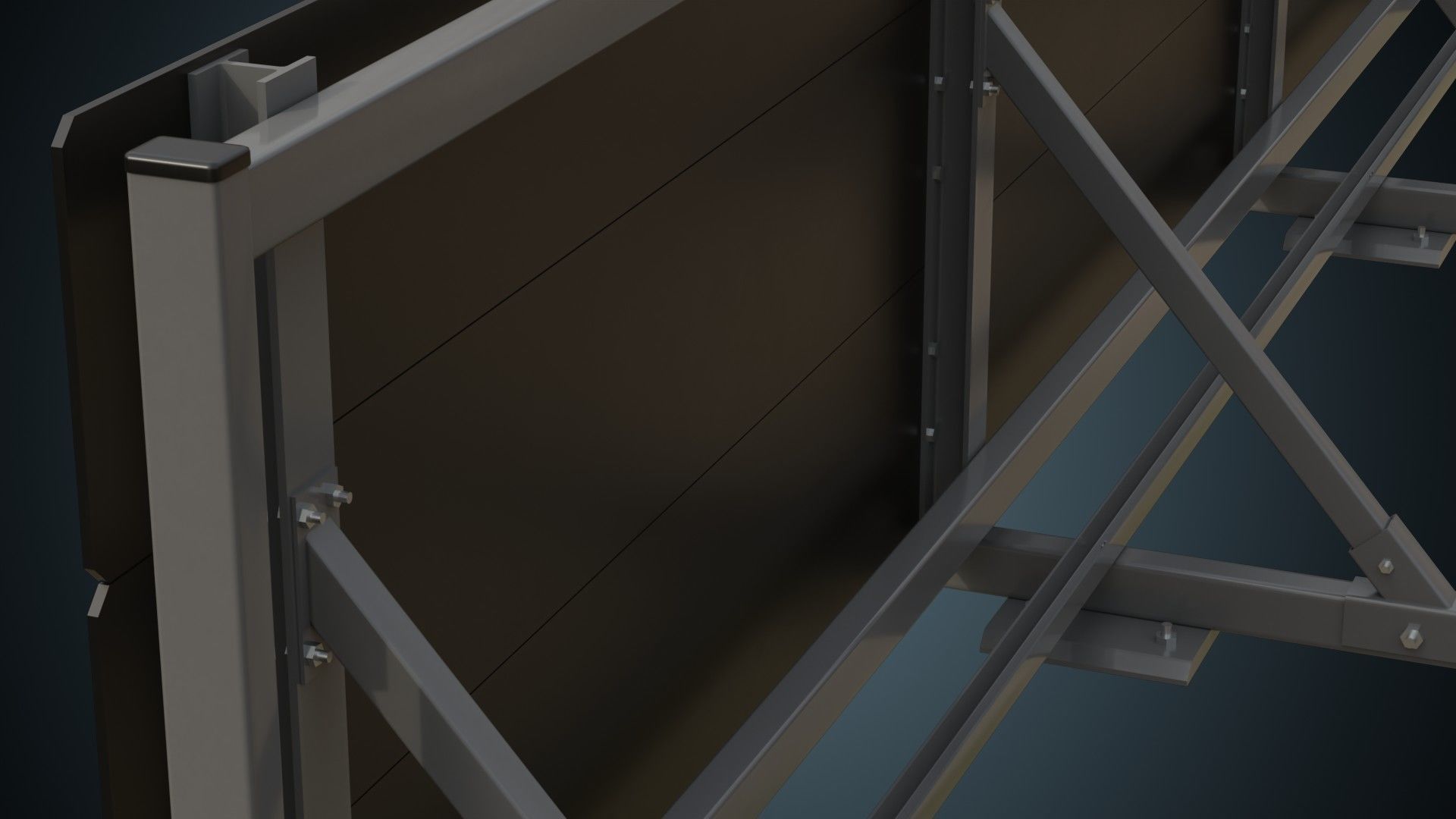 Traffic Barrier 5A Low-poly 3D model_5