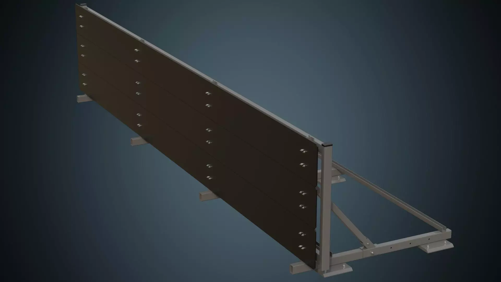 Traffic Barrier 5A Low-poly 3D model_0