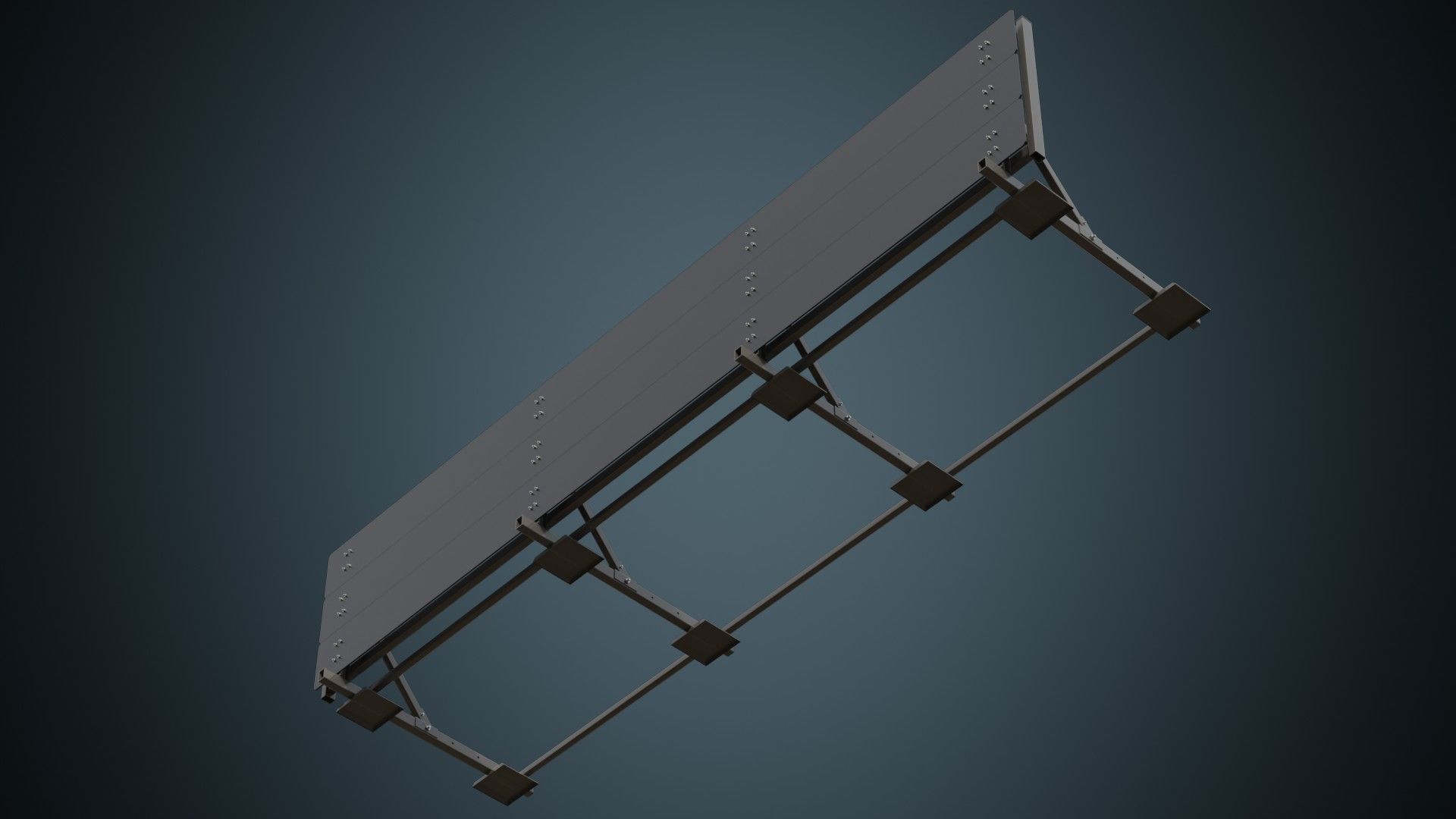 Traffic Barrier 5A Low-poly 3D model_4