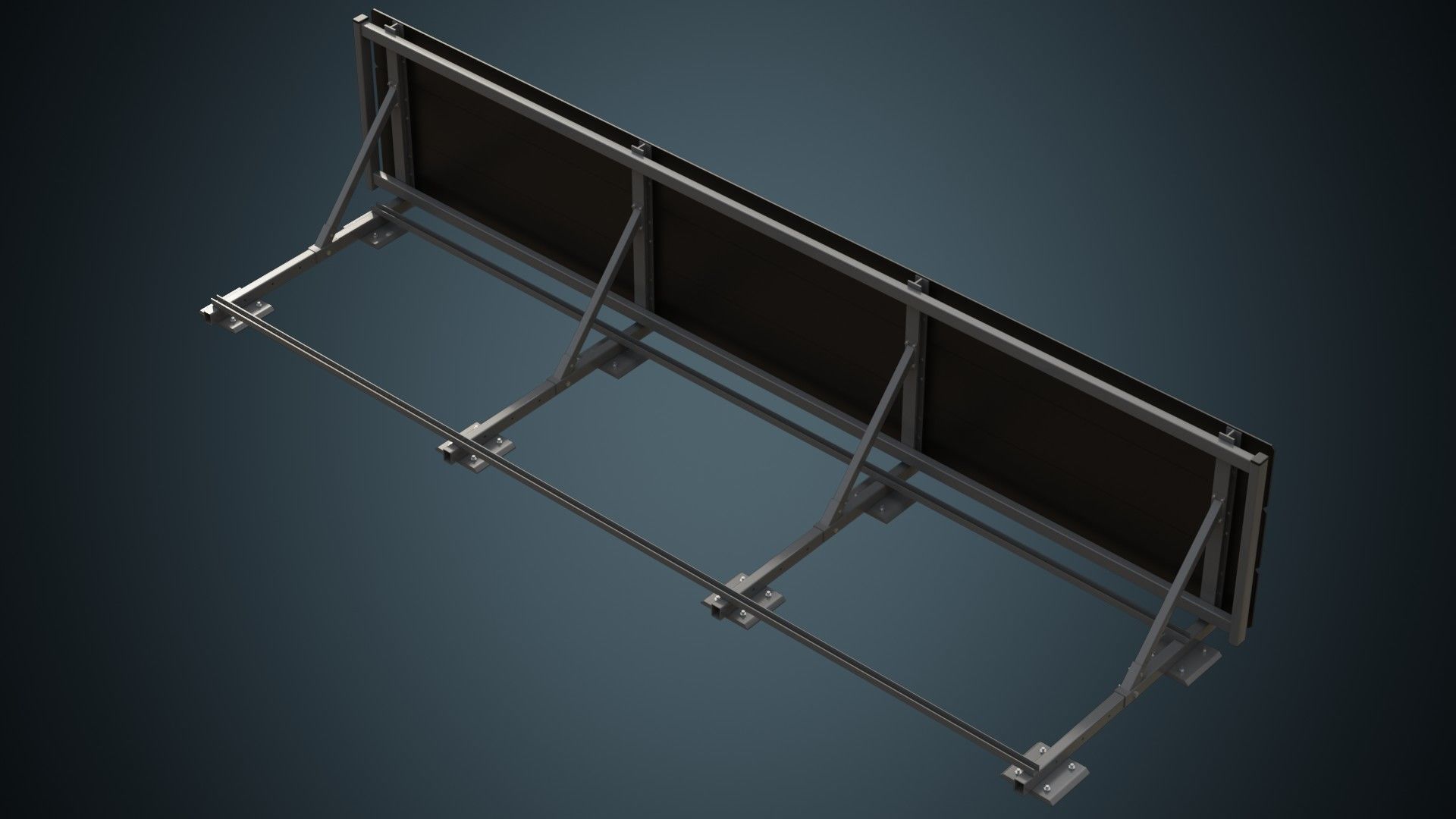 Traffic Barrier 5A Low-poly 3D model_2