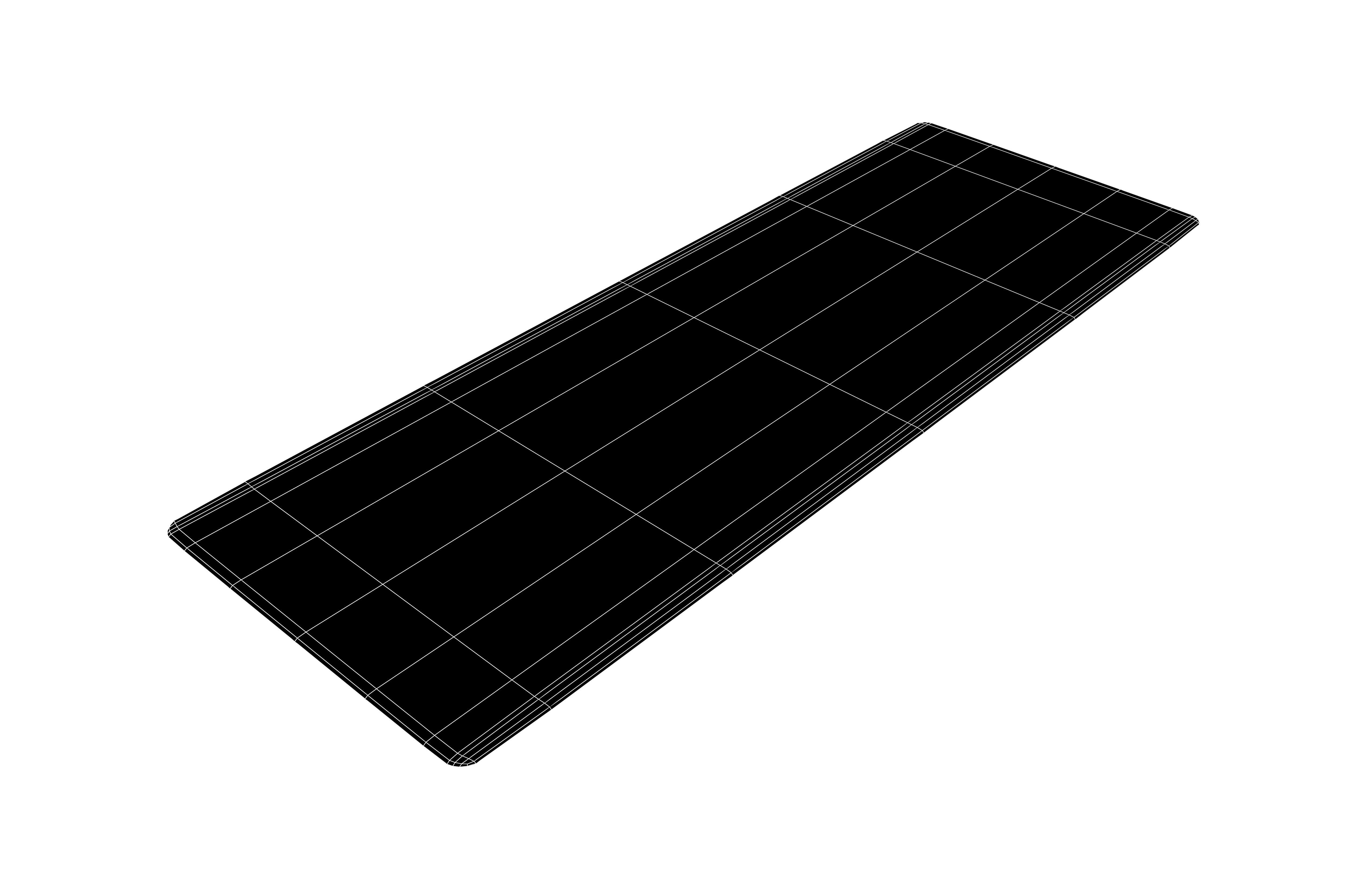 Yoga mat v1 002 Low-poly 3D model_5