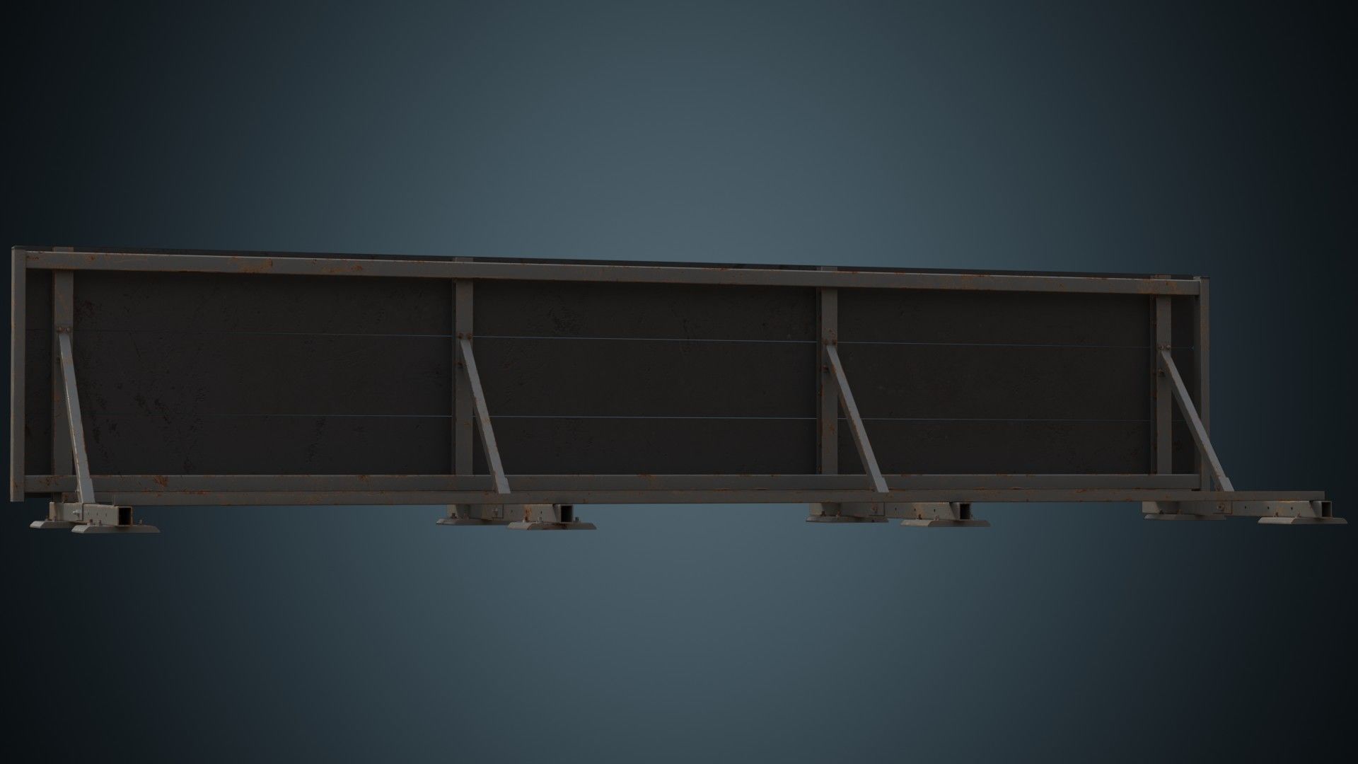 Traffic Barrier 5B Low-poly 3D model_3