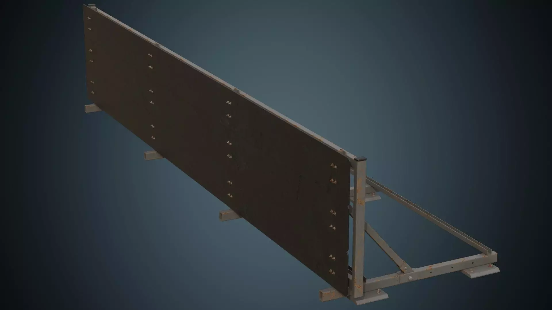 Traffic Barrier 5B Low-poly 3D model_0