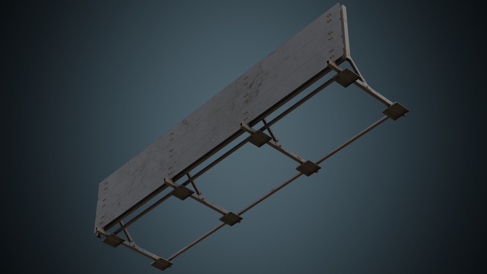 Traffic Barrier 5B Low-poly 3D model_4