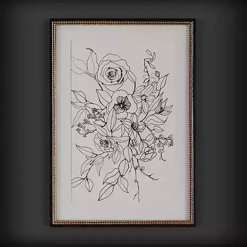 Picture Frames Low-poly 3D model