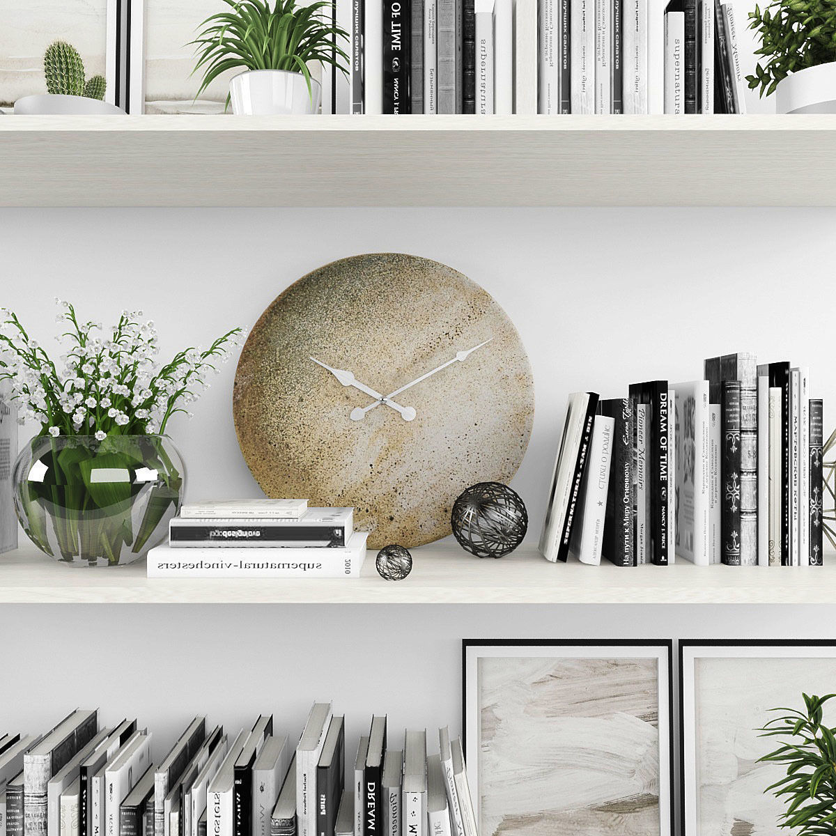 Decorative set Low-poly 3D model_1