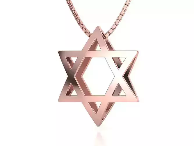 Jewish Star of David Pendant Double Sided 27mm and 33mm sizes