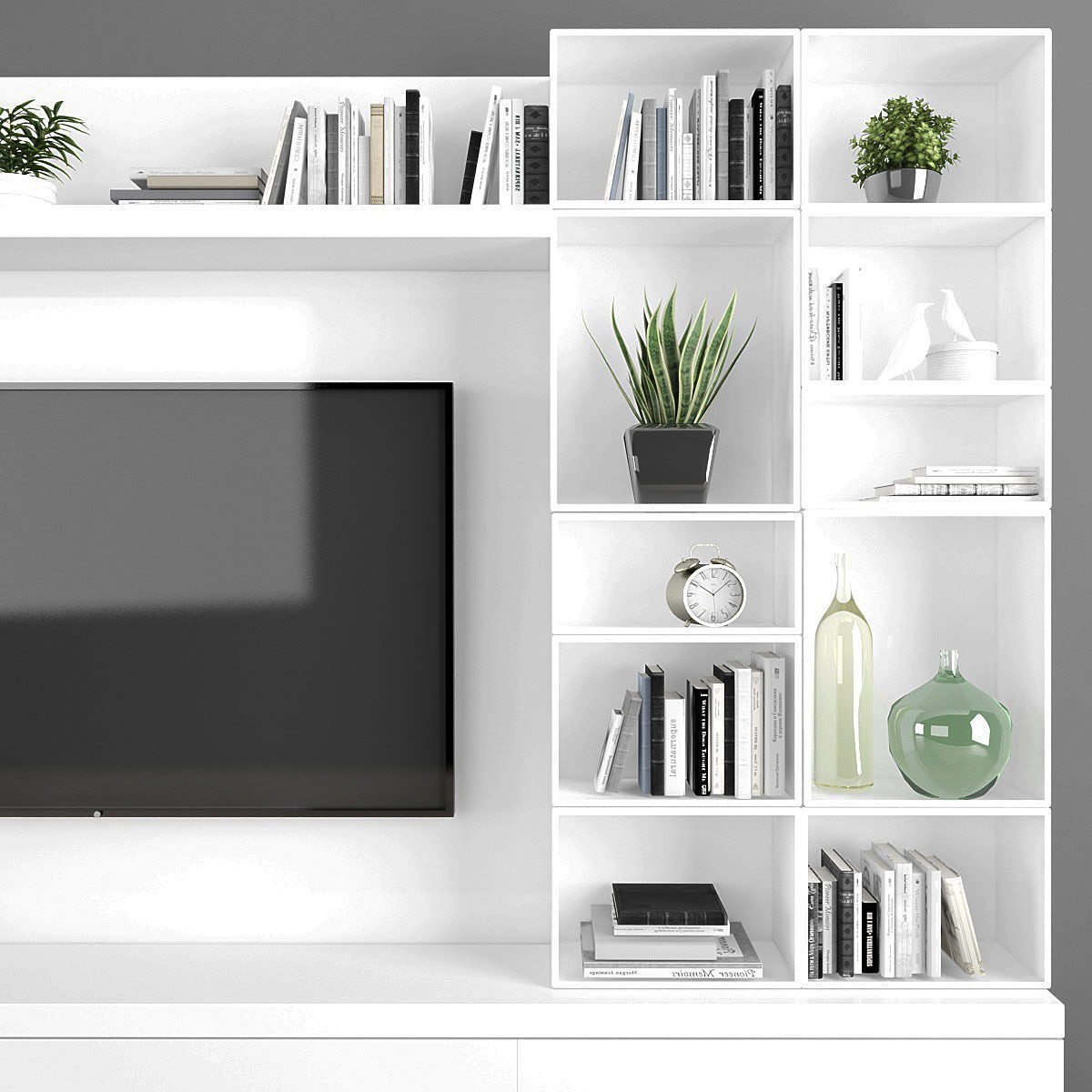 Tv stand Low-poly 3D model_1