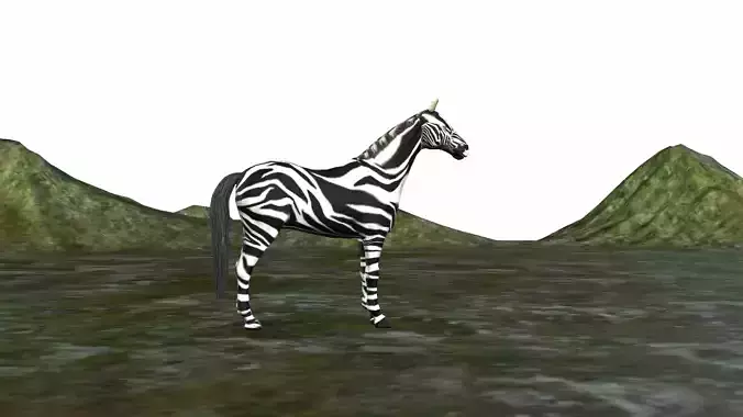 Zebra 3d Fully Rigged 