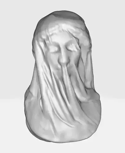 The Veiled Virgin by Giovanni Strazza 3D print model