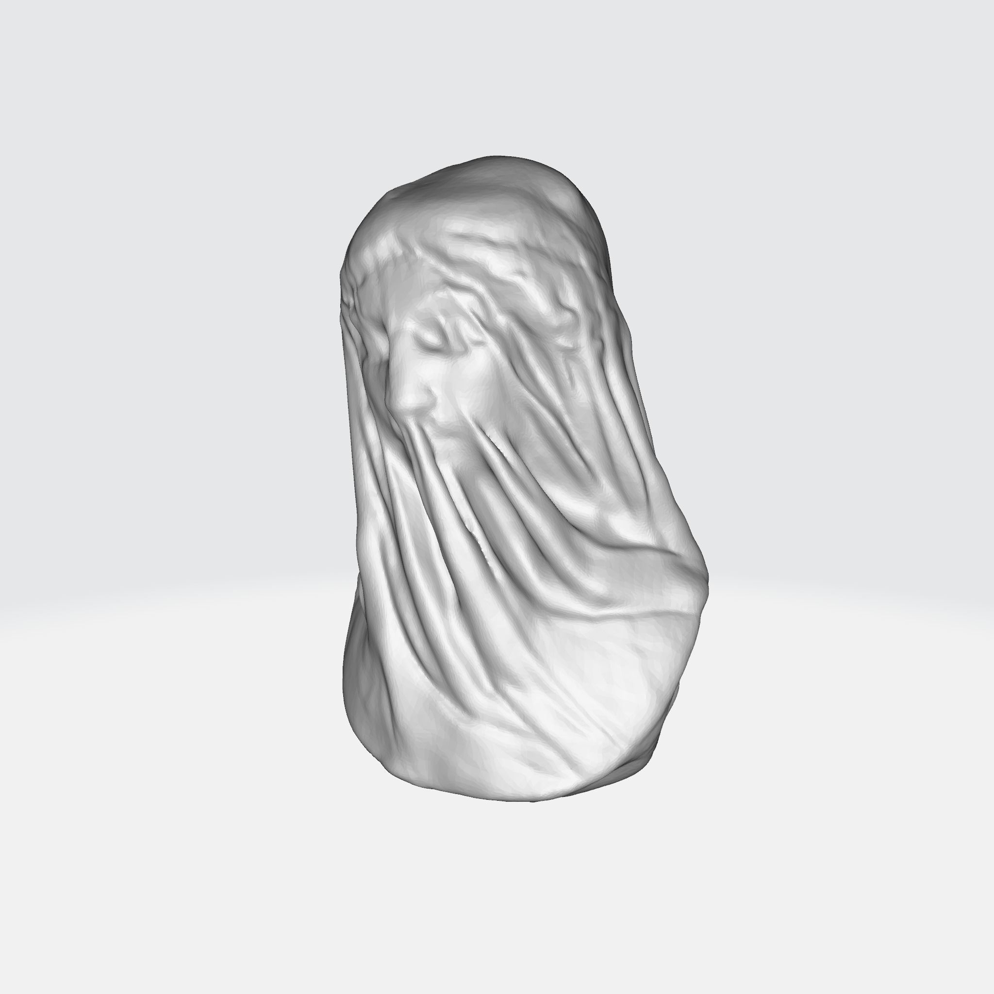 The Veiled Virgin by Giovanni Strazza 3D print model_1