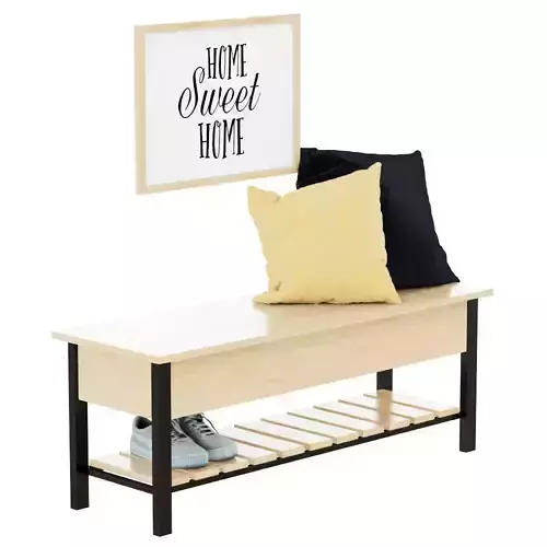 Park City Farmhouse 48 Inch Storage Bench Shelf for shoes