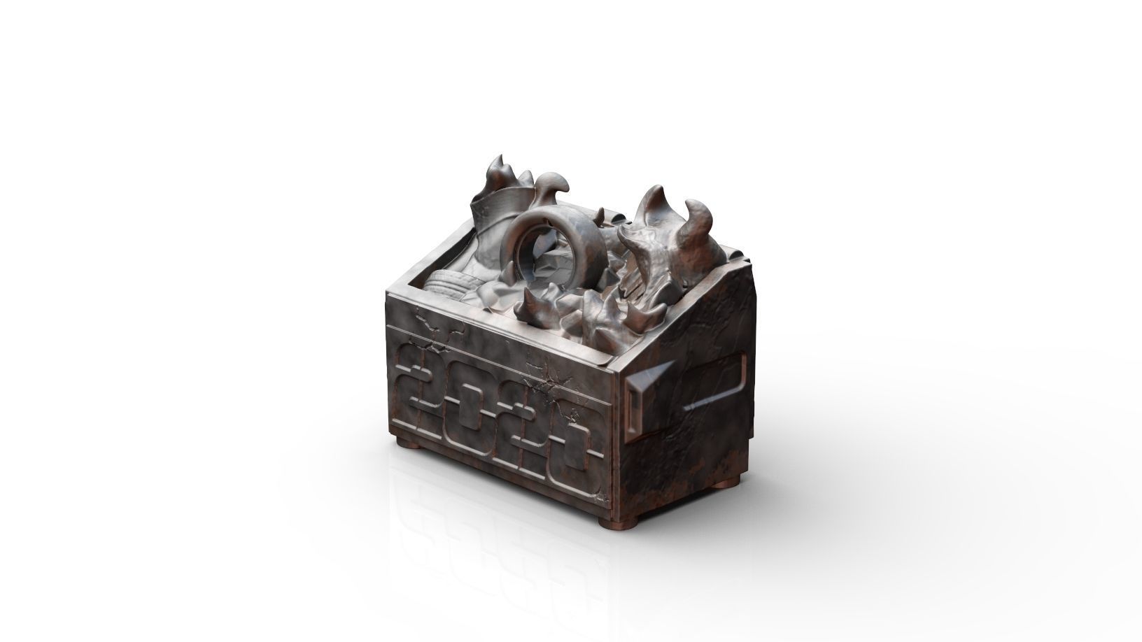 Ornament 2020 Dumpster Fire 3D print model_1