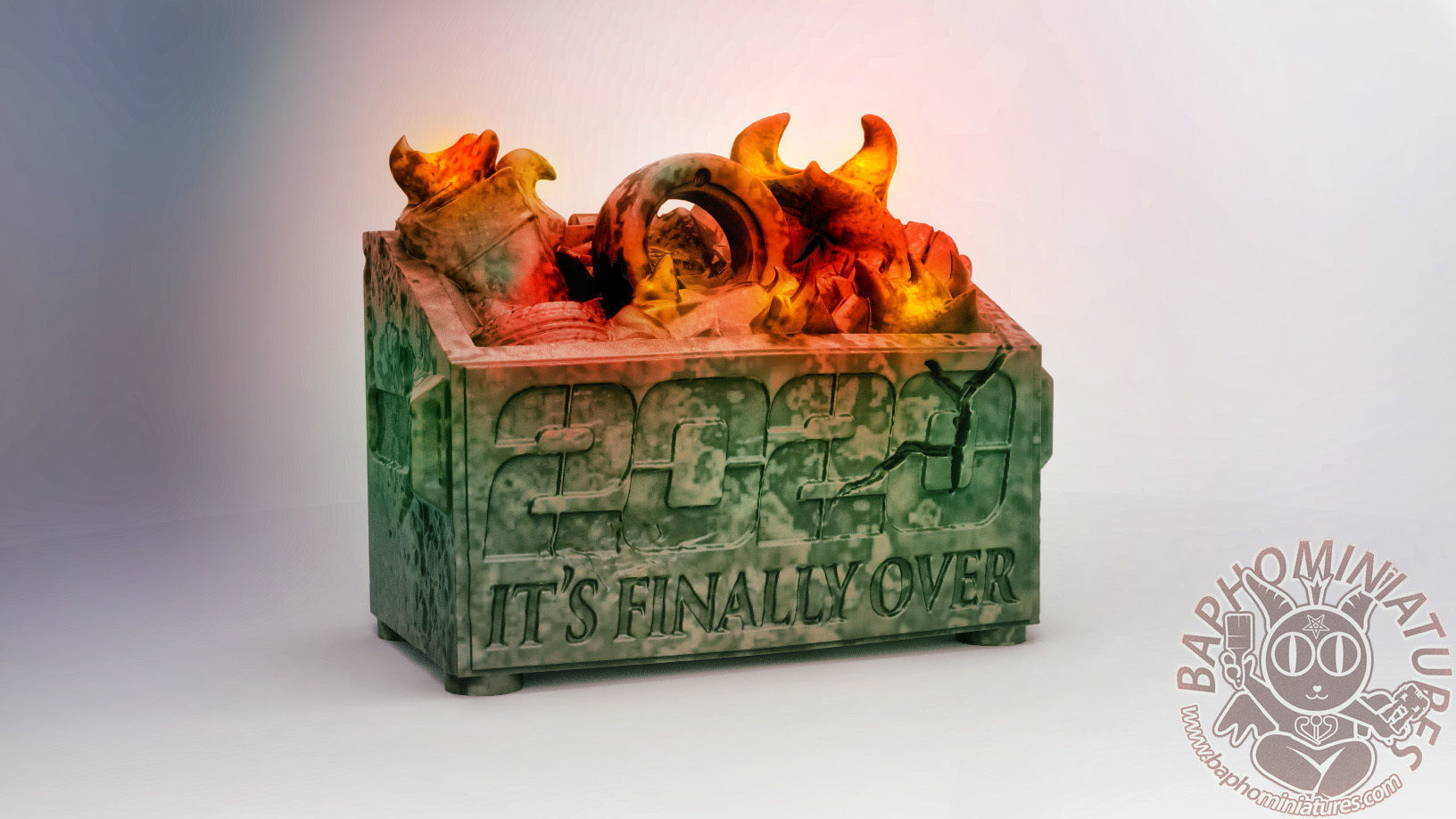 Ornament 2020 Dumpster Fire 3D print model_3