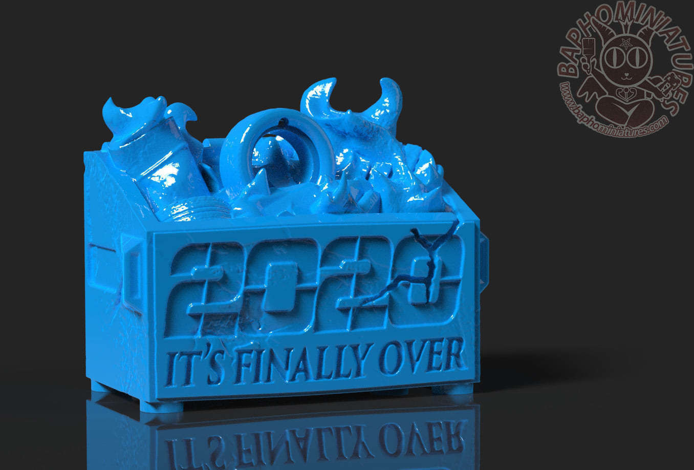 Ornament 2020 Dumpster Fire 3D print model_4