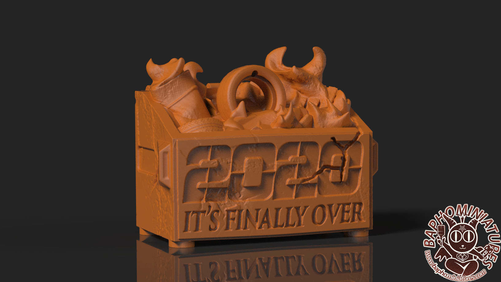 Ornament 2020 Dumpster Fire 3D print model_5