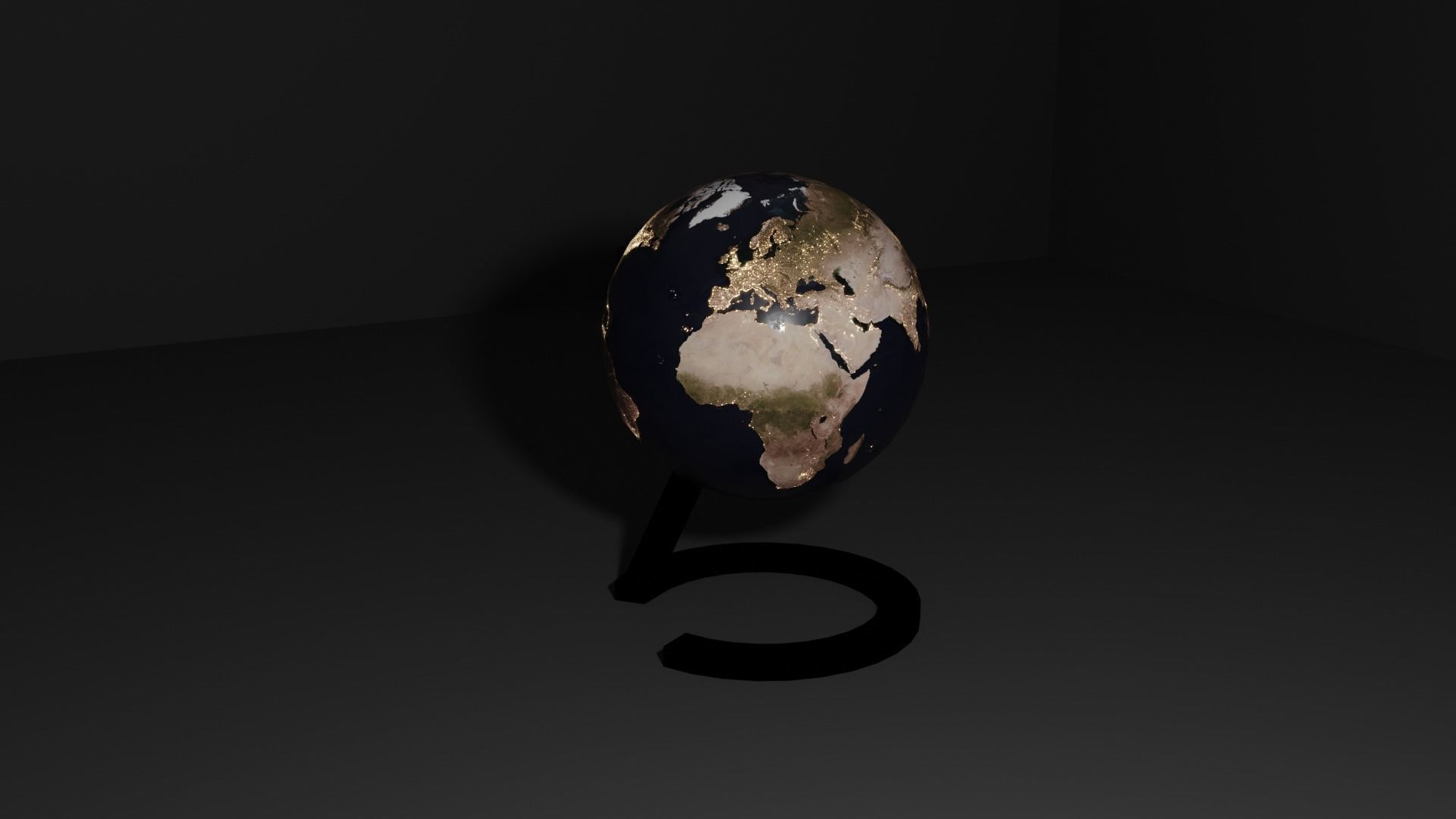 Earth globe Low-poly 3D model_1
