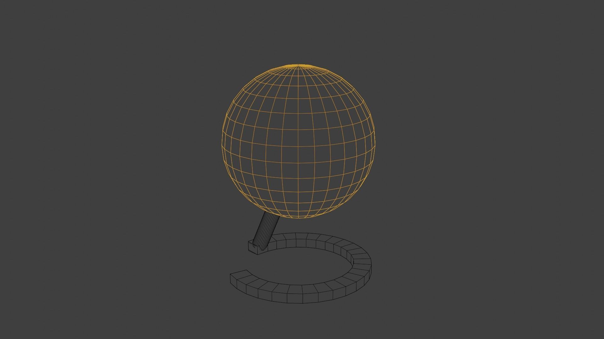 Earth globe Low-poly 3D model_2
