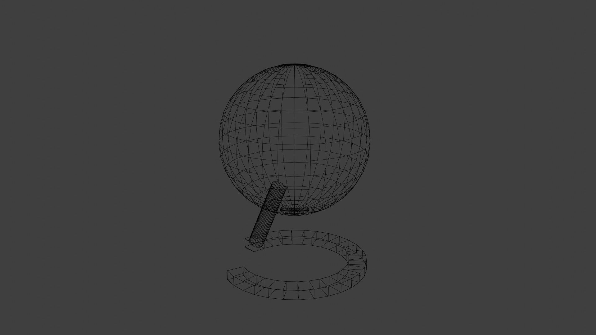Earth globe Low-poly 3D model_3