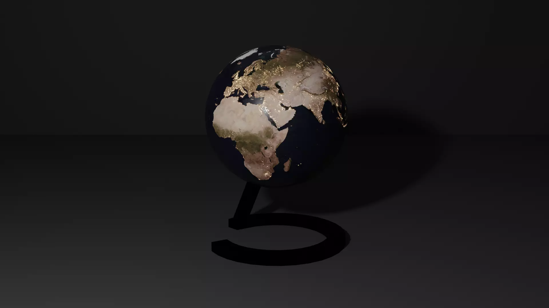 Earth globe Low-poly 3D model_0