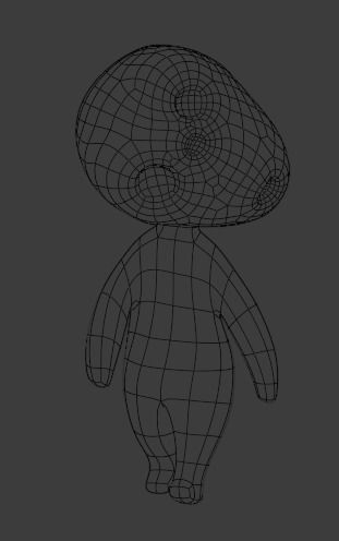 Kodama 3 figurine with eyes 3D print model_2