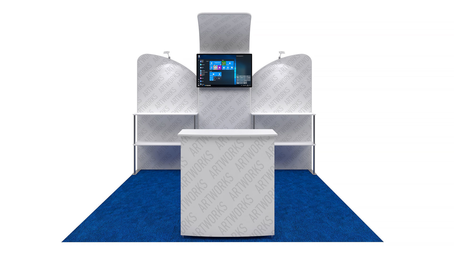 Exhibition booth 10x10ft 3DM017 3D model_1