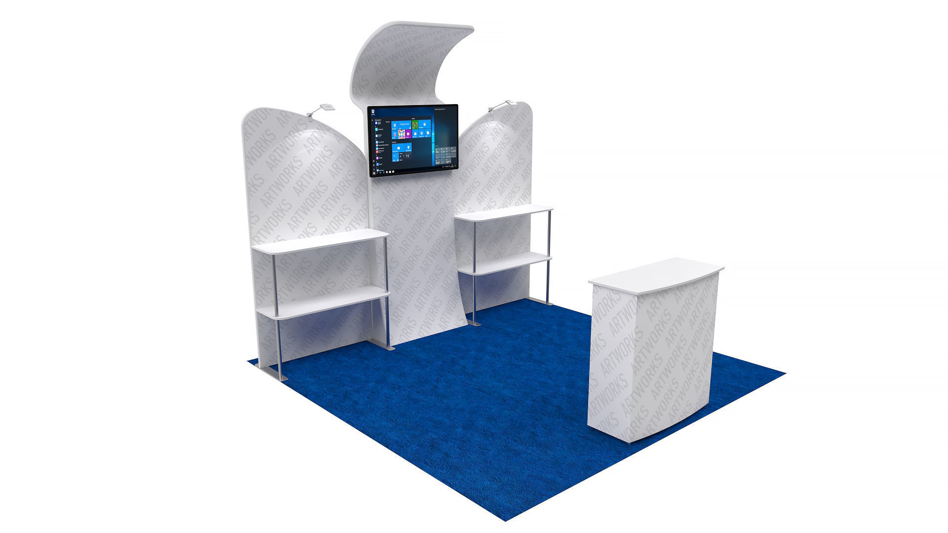 Exhibition booth 10x10ft 3DM017 3D model_5
