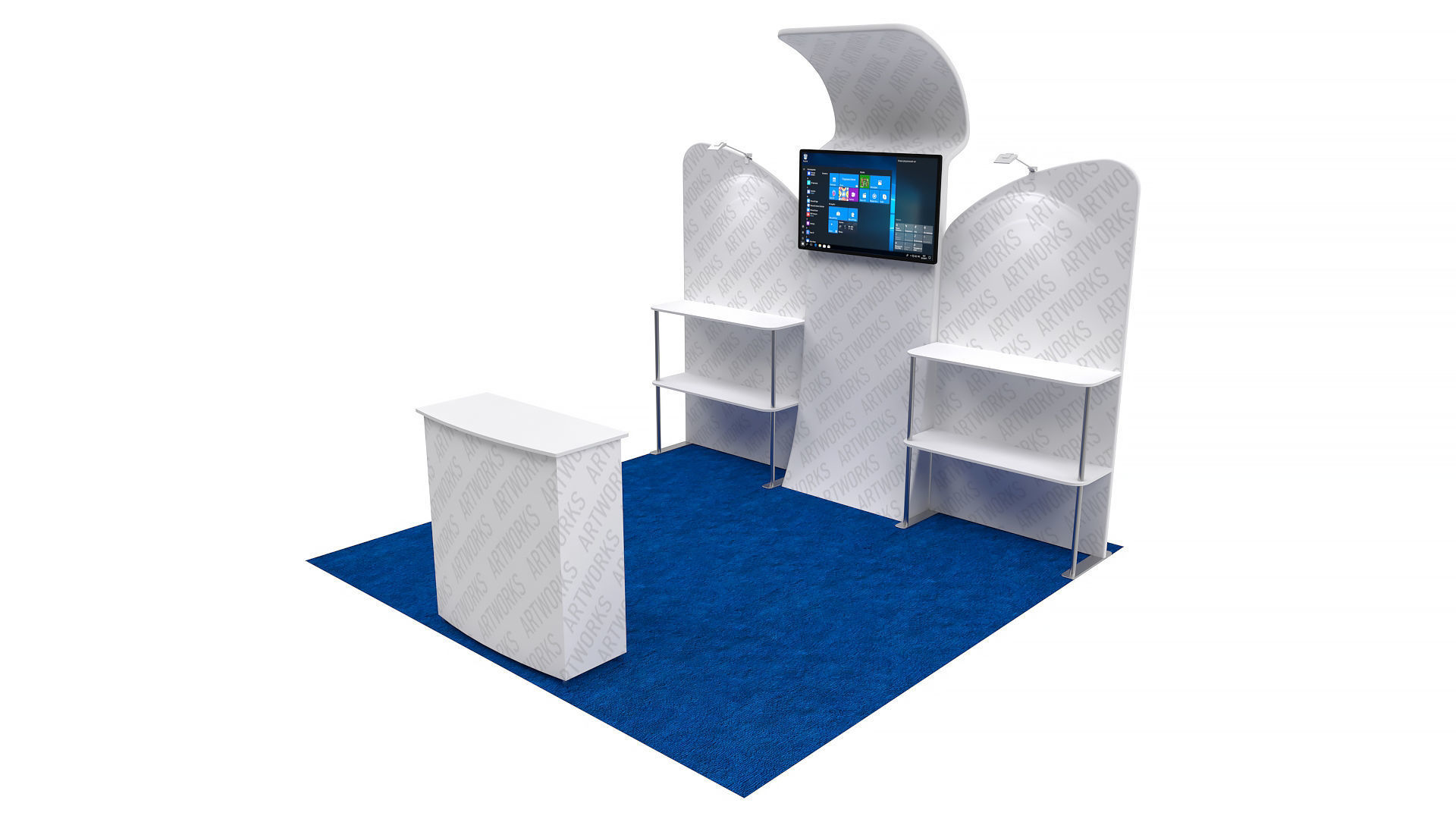 Exhibition booth 10x10ft 3DM017 3D model_3