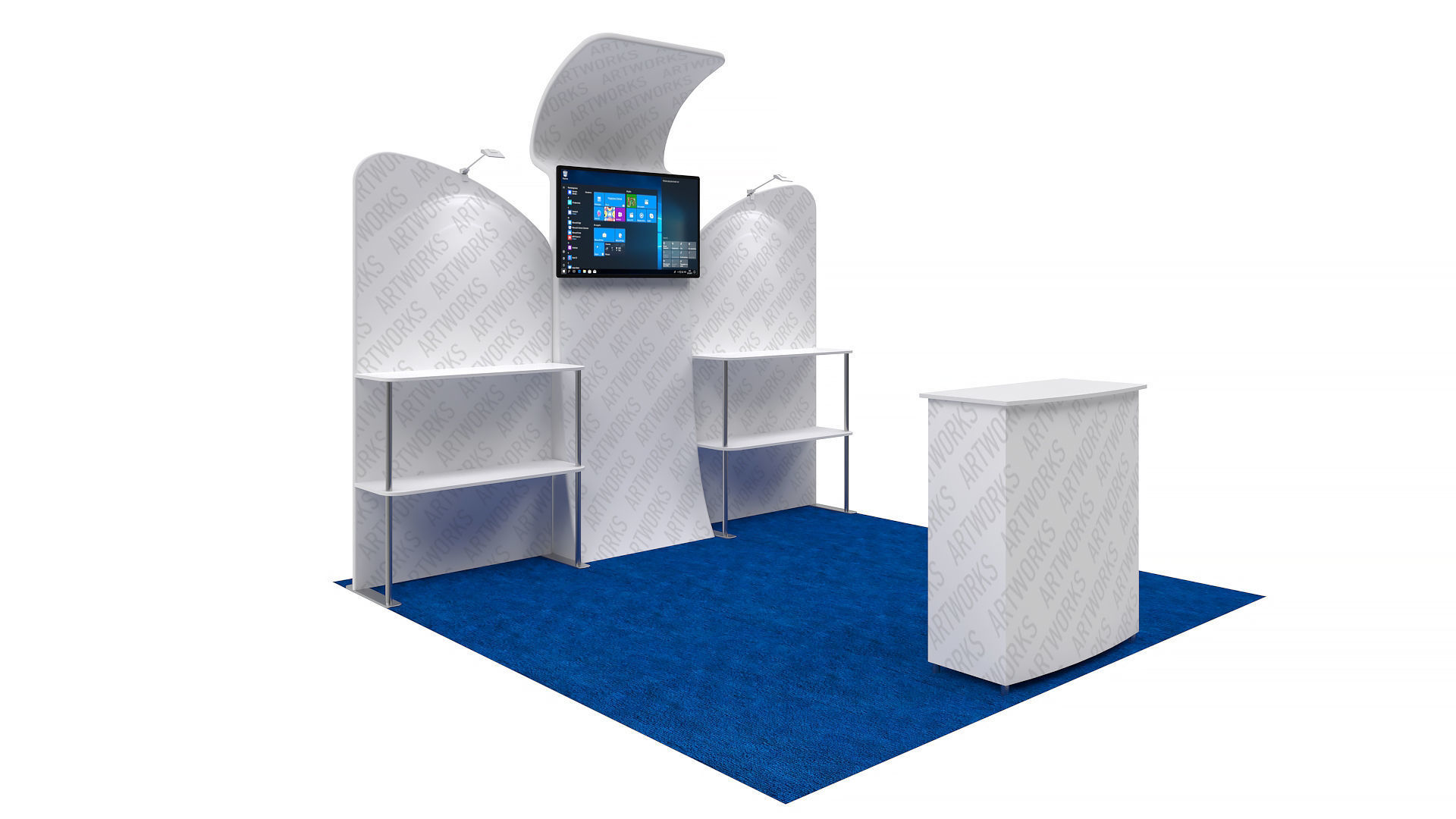 Exhibition booth 10x10ft 3DM017 3D model_2