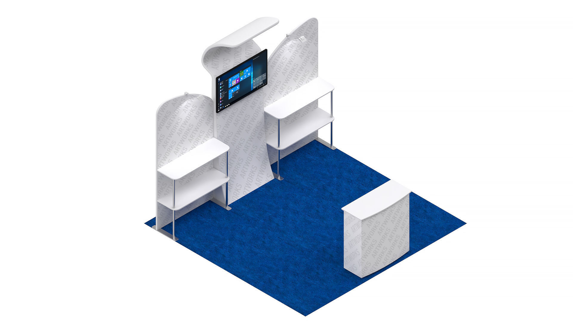 Exhibition booth 10x10ft 3DM017 3D model_6