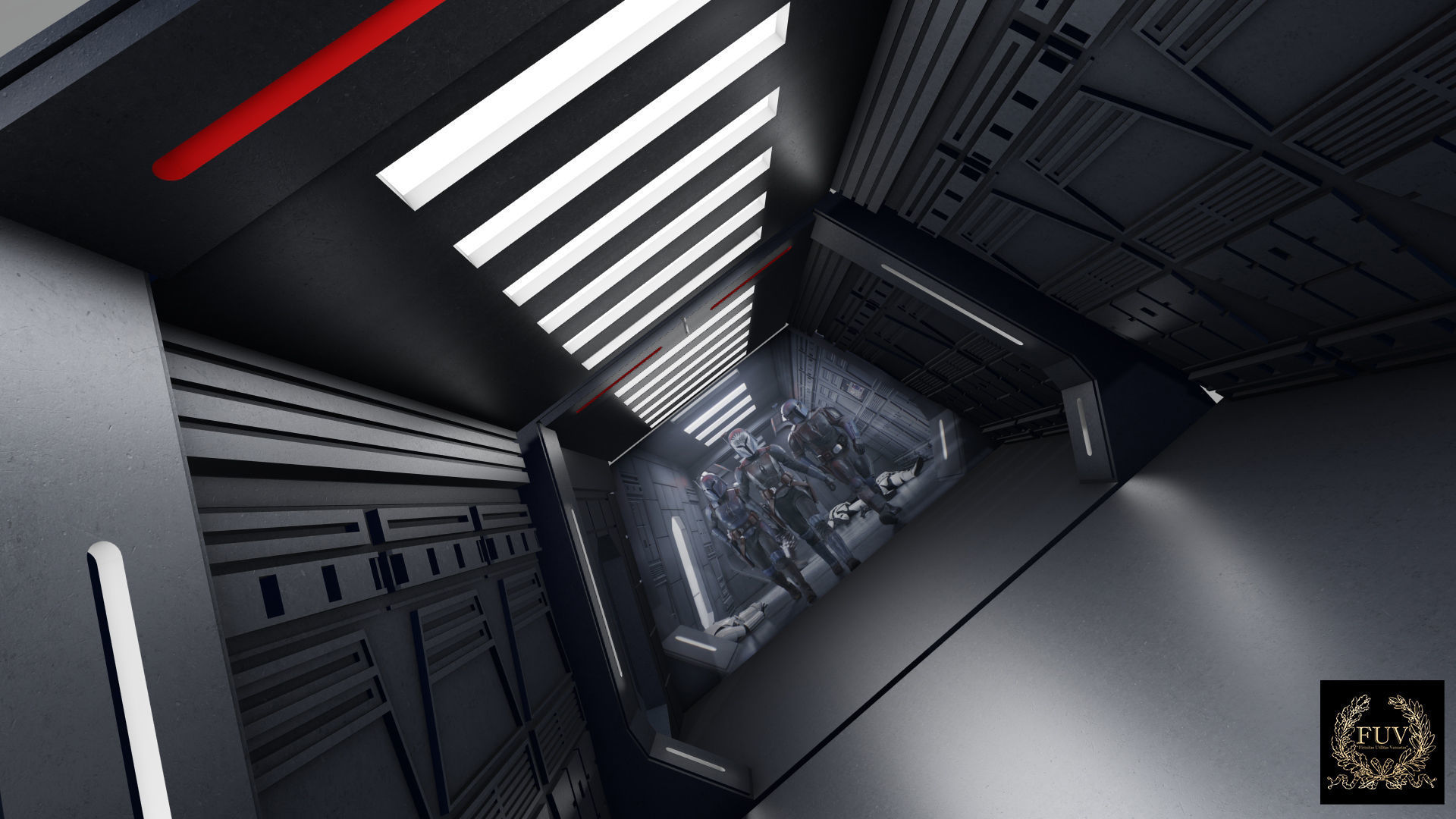 MANDALORIAN IMPERIAL SHIP INTERIOR MODULAR DIORAMA 3D print model_12