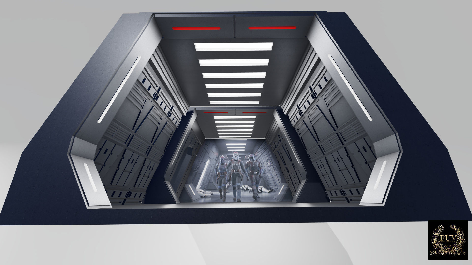 MANDALORIAN IMPERIAL SHIP INTERIOR MODULAR DIORAMA 3D print model_19