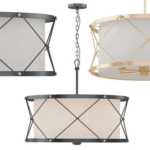 Tied Cage Drum Chandelier 3D model