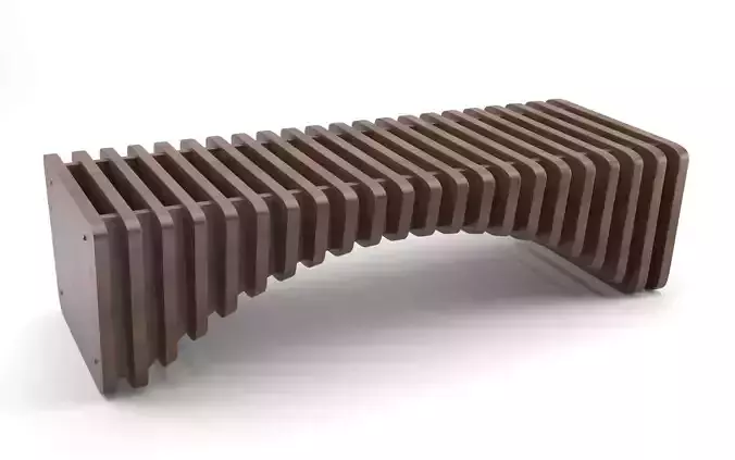 Parametric wooden bench
