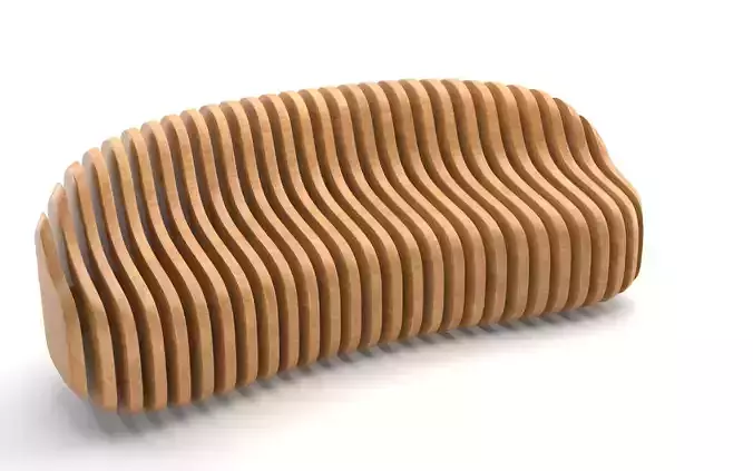 Parametric wooden bench
