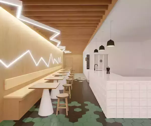 Cafe bar 3D model