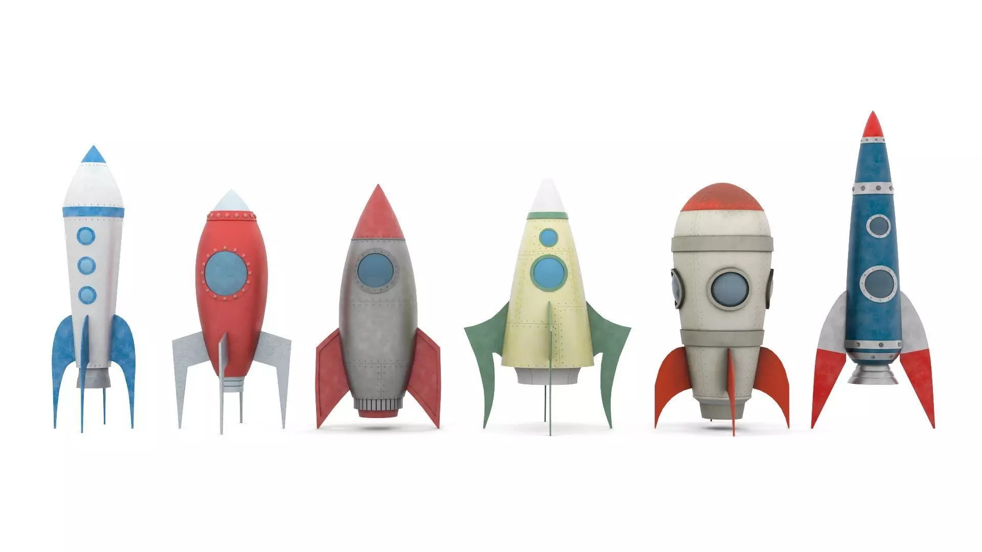 Toy rockets 3D Model Collection_0