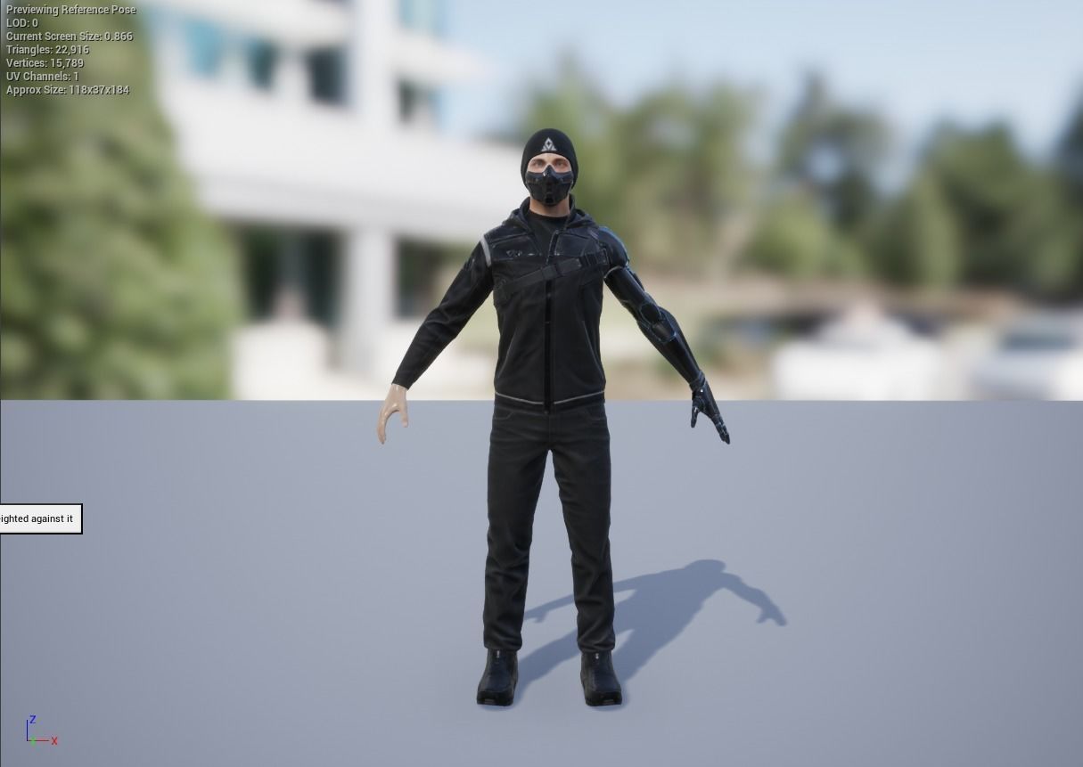 Cyberpunk - Sci-Fi Male Character Low-poly 3D model_2