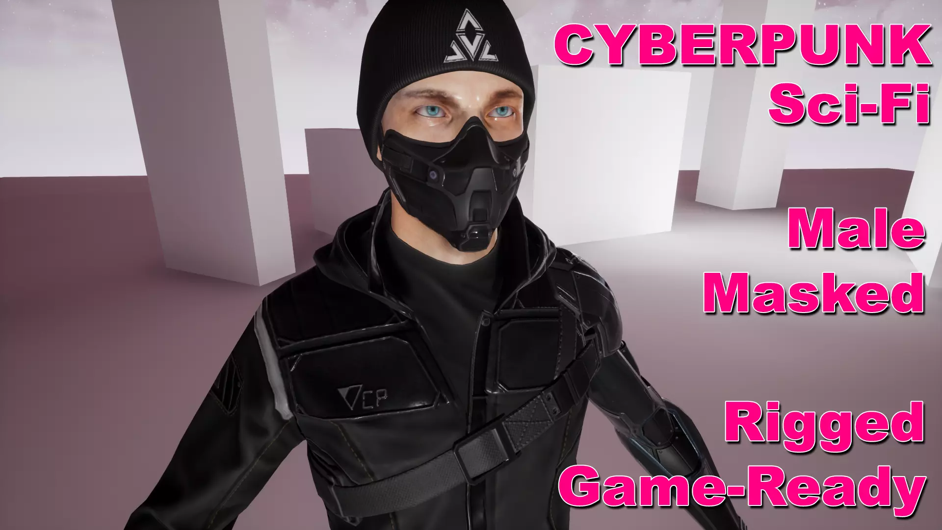 Cyberpunk - Sci-Fi Male Character Low-poly 3D model_0