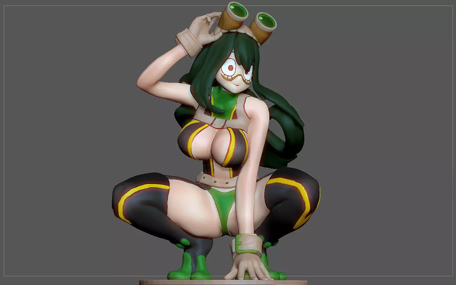 TSUYU ASUI MY HERO ACADEMIA STATUE CHARACTER ANIME GIRL 3D print model