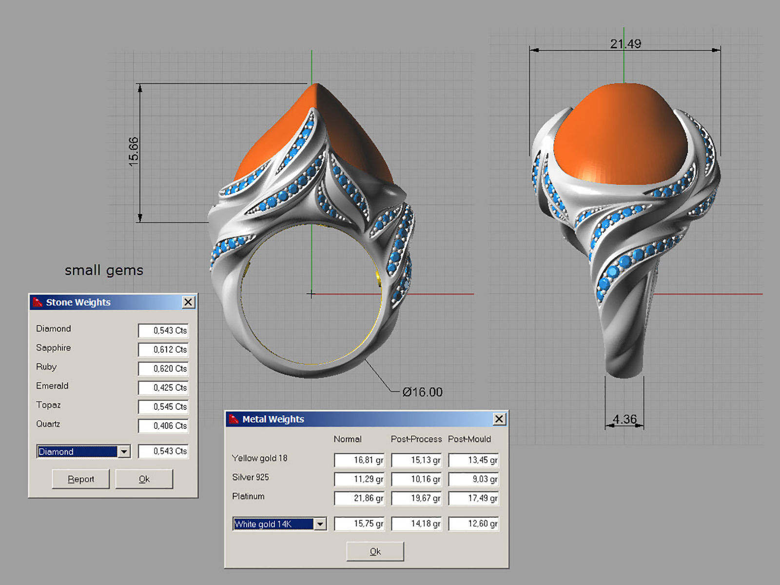 Exclusive fashion ring with fire opal 3D print model_13