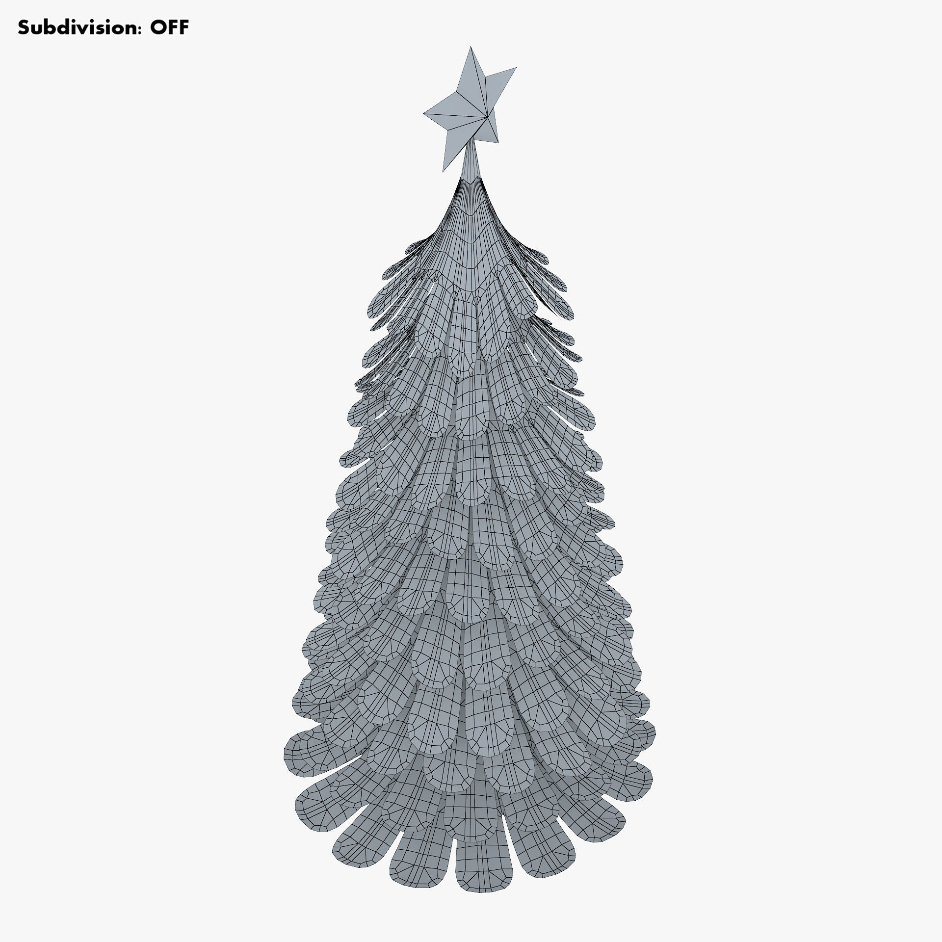 Christmas Tree Paper v 2 3D model_12