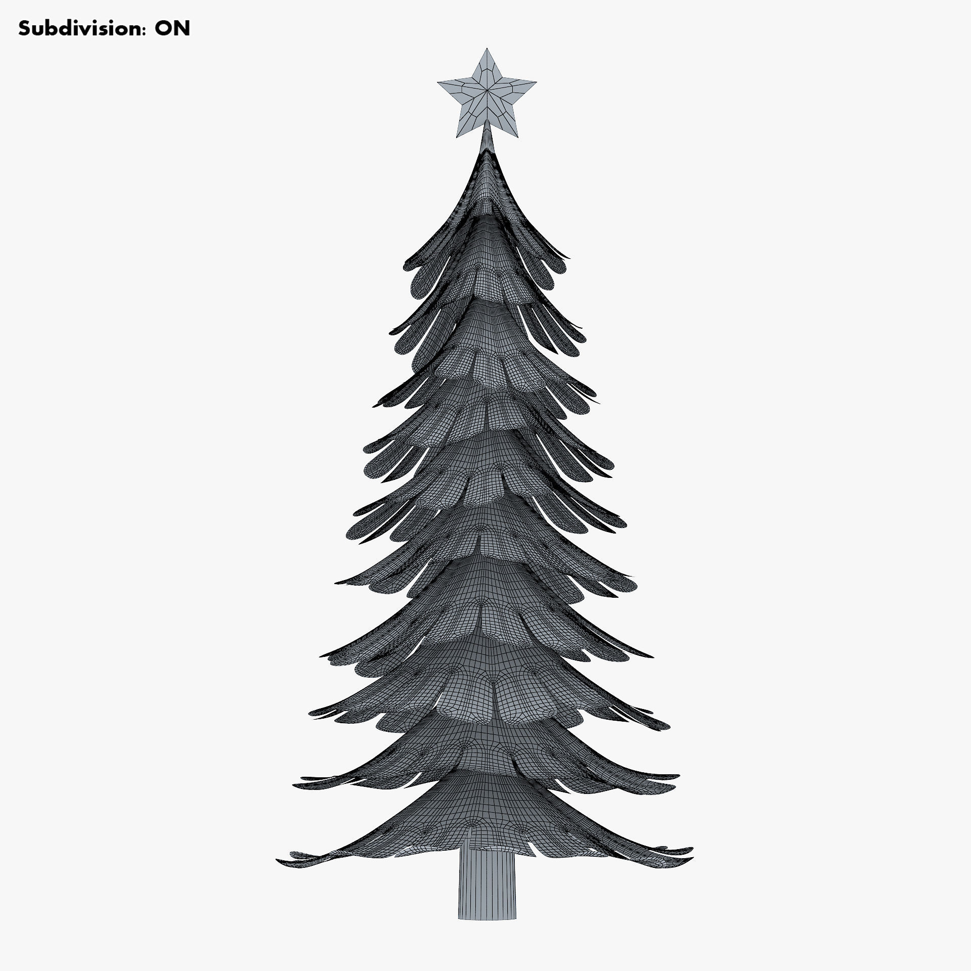 Christmas Tree Paper v 2 3D model_9