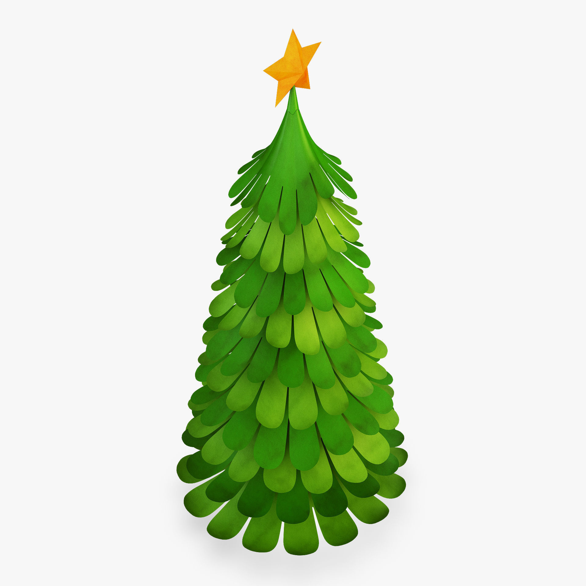 Christmas Tree Paper v 2 3D model_2