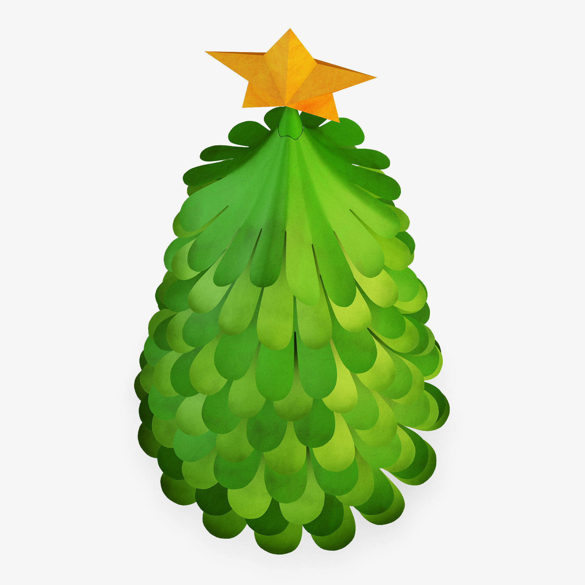 Christmas Tree Paper v 2 3D model_3