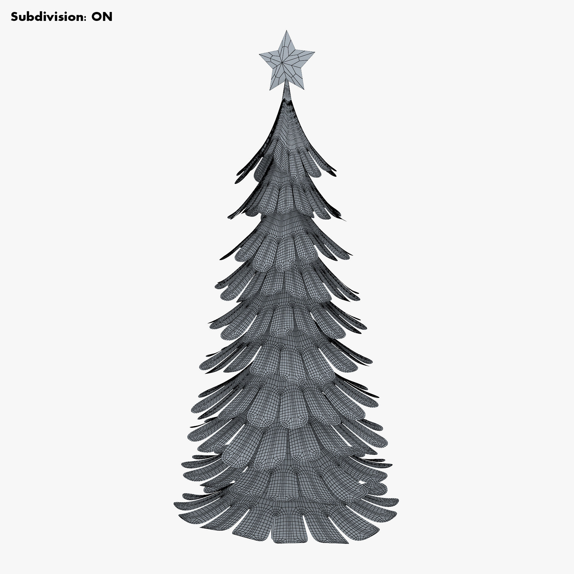 Christmas Tree Paper v 2 3D model_7